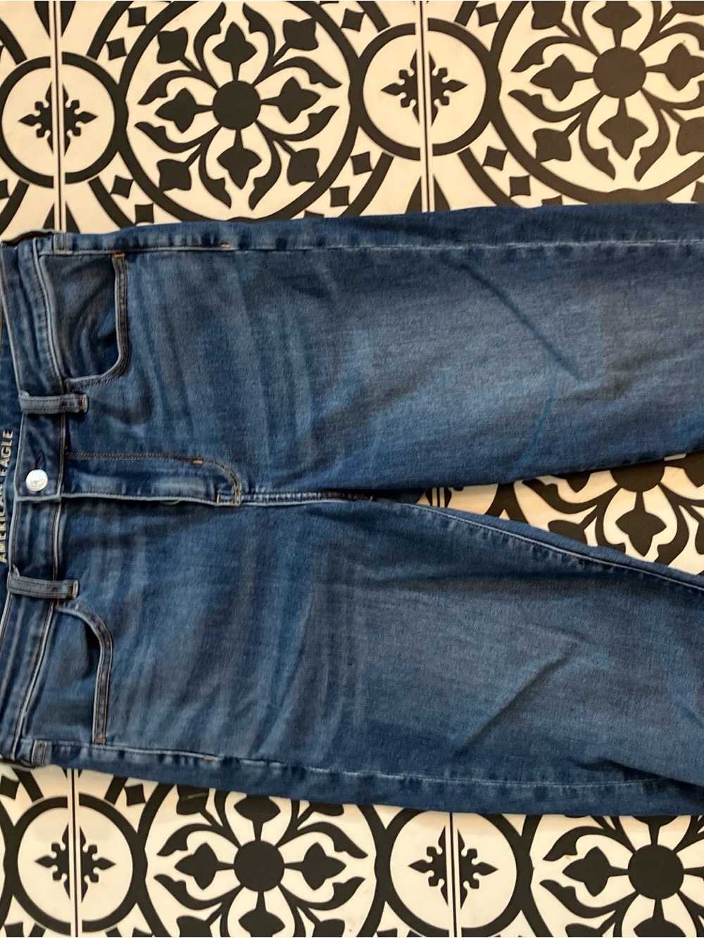 American Eagle Outfitters Distressed Medium Blue Jeans